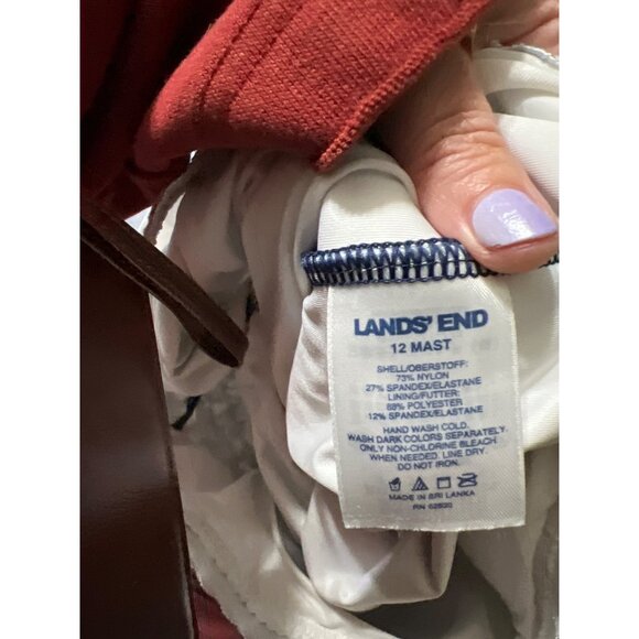 Lands End Womens Floral One-Piece Swimsuit Size 12 Mastectomy Beach Vacation - Picture 4 of 11